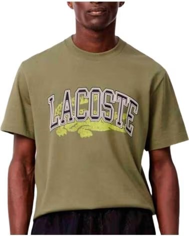 LACOSTE SHORT-SLEEVE VARSITY STYLE T-SHIRT VERDE