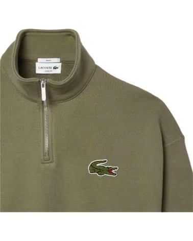 Inizio-LACOSTE-SUDADERA-DE-CUELLO-ALTO-Y-CORTE-HOLGADO-VERDE