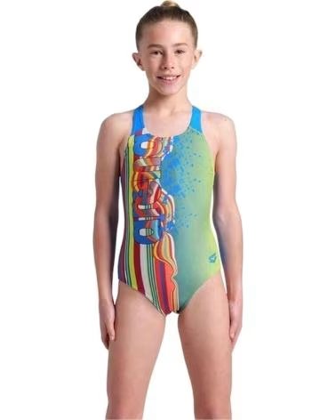 ARENA 0000007918-608 SWIMSUIT FOR GIRLS MULTICOLOR