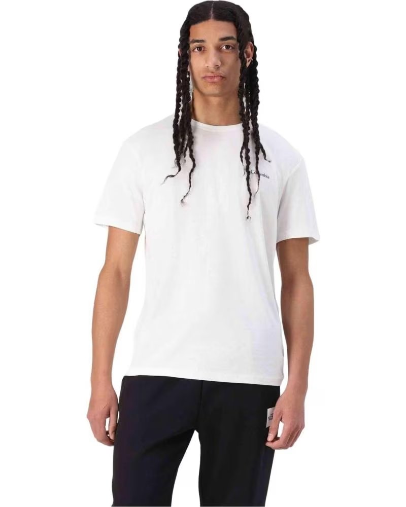 COLUMBIA SHORT SLEEVE T-SHIRT 2058331100 MEN´S WHITE MULTICOLOR