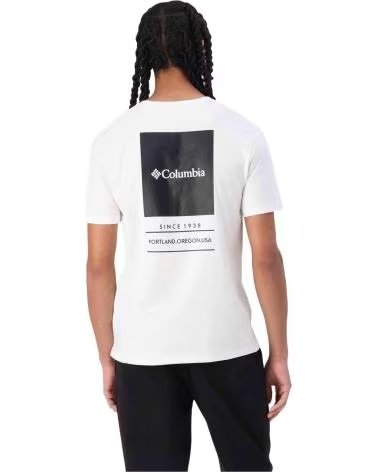 COLUMBIA SHORT SLEEVE T-SHIRT 2058331100 MEN´S WHITE MULTICOLOR