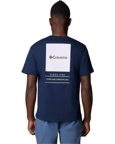 COLUMBIA 2058331464 SHORT SLEEVE T-SHIRT BLUE FOR MEN MULTICOLOR