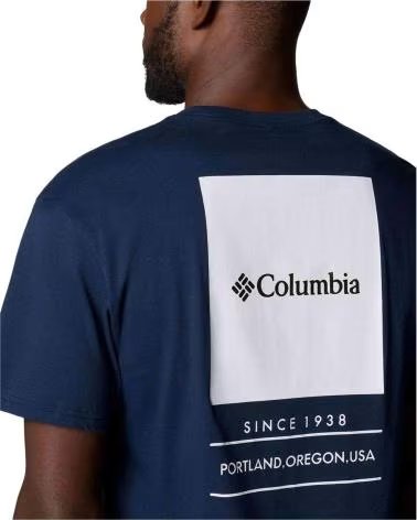 COLUMBIA 2058331464 SHORT SLEEVE T-SHIRT BLUE FOR MEN MULTICOLOR