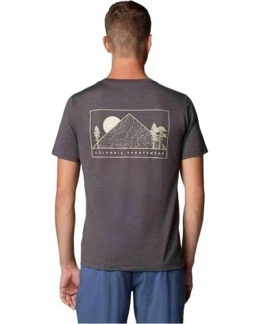 COLUMBIA SHORT SLEEVE T-SHIRT 2071754013 GREY MEN MULTICOLOR