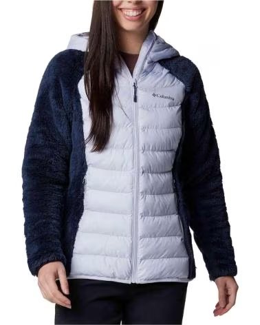 COLUMBIA JAQUETA COM CAPUZ PARA MULHER, DESIGN BICOLOR MULTICOLOR