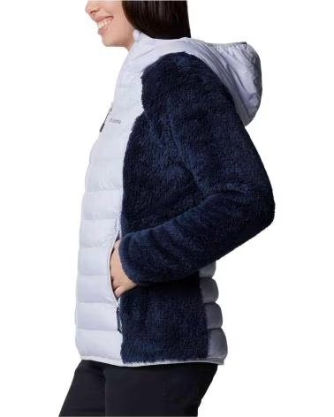 COLUMBIA JAQUETA COM CAPUZ PARA MULHER, DESIGN BICOLOR MULTICOLOR