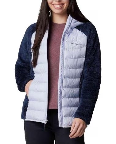 COLUMBIA JAQUETA COM CAPUZ PARA MULHER, DESIGN BICOLOR MULTICOLOR