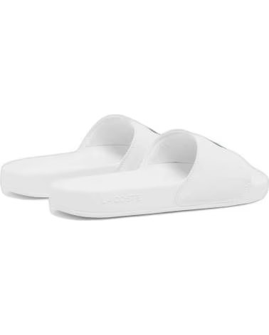 CHANCLAS LACOSTE DE HOMBRE BLANCAS CON LOGO BLANCO