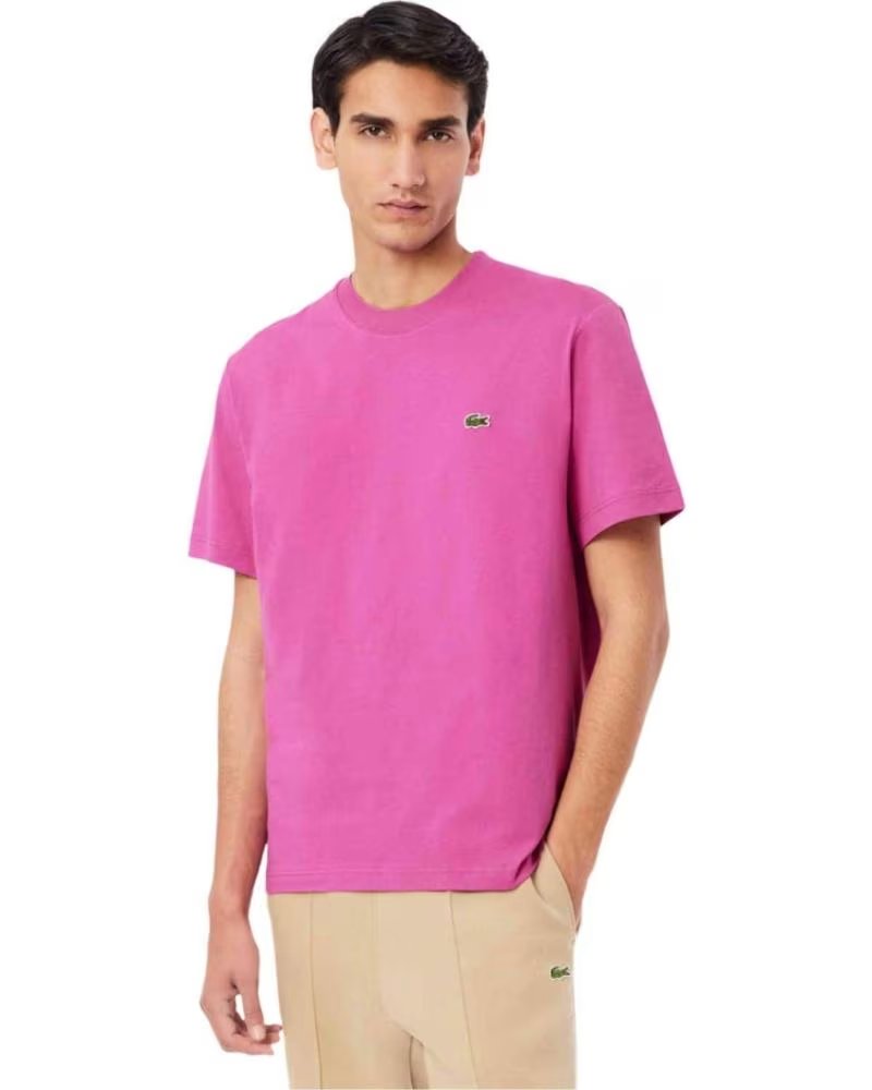 LACOSTE TH731800I1L KURZARM-T-SHIRT FÜR HERREN ROSA