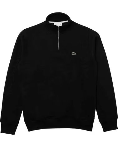 LACOSTE CAMISOLA INTERLOCK GOLA ALTA FECHO ECLAIR 49523416596819 SH1927-00-031 HOMEM PRETO NEGRO