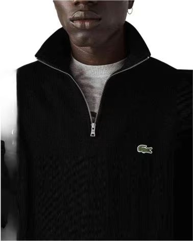 LACOSTE INTERLOCK SWEATSHIRT STEHKRAGEN REISSVERSCHLUSS 49523416596819 SH1927-00-031 HERREN SCHWARZ NEGRO