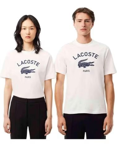 LACOSTE TH2733-70V KURZARM-T-SHIRT UNISEX BLANCO