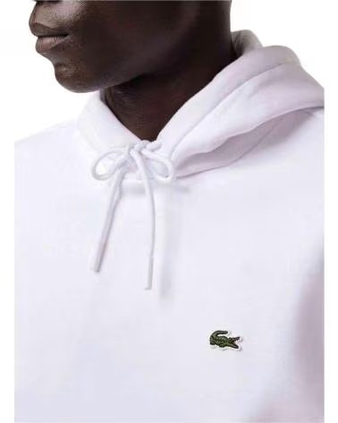 LACOSTE HOODED SWEATSHIRT SH9839-00-001 WHITE BLANCO