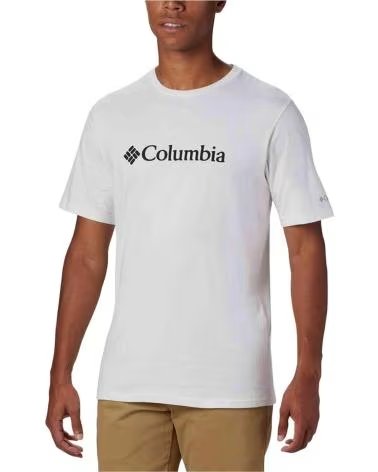 COLUMBIA SHORT SLEEVE T-SHIRT EM2180-100 WHITE MEN MULTICOLOR