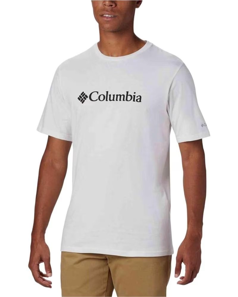 COLUMBIA SHORT SLEEVE T-SHIRT EM2180-100 WHITE MEN MULTICOLOR