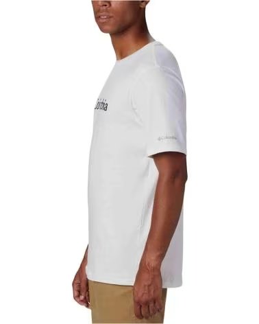 COLUMBIA SHORT SLEEVE T-SHIRT EM2180-100 WHITE MEN MULTICOLOR