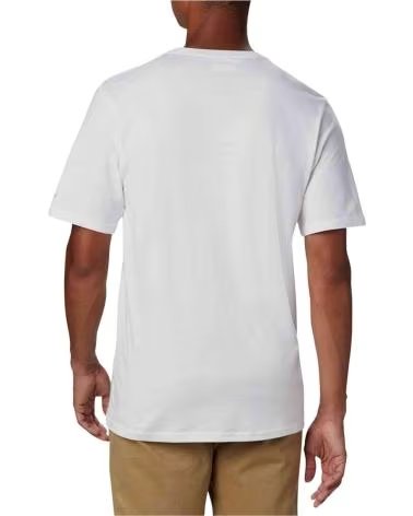 COLUMBIA SHORT SLEEVE T-SHIRT EM2180-100 WHITE MEN MULTICOLOR