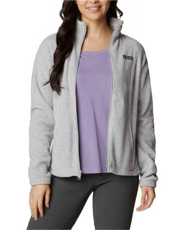 SUDADERA COLUMBIA BENTON SPRINGS FULL ZIP GRIS MUJER 034