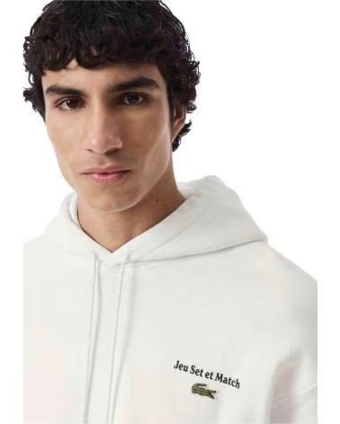 LACOSTE SUDADERA CON CAPUCHA SH5947 - 70V EN BLANCO PARA HOMBRE FLOUR