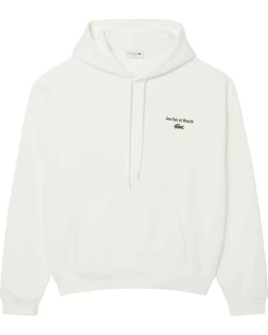 LACOSTE SUDADERA CON CAPUCHA SH5947 - 70V EN BLANCO PARA HOMBRE FLOUR