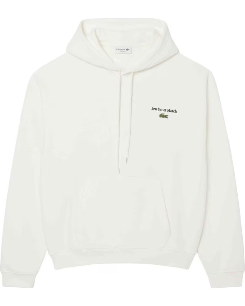 LACOSTE SUDADERA CON CAPUCHA SH5947 - 70V EN BLANCO PARA HOMBRE FLOUR