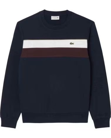 LACOSTE FELPA SH5498-00-6WZ A FASCE DA UOMO BLACK