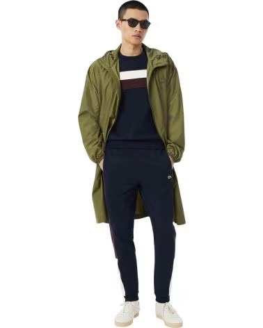 LACOSTE FELPA SH5498-00-6WZ A FASCE DA UOMO BLACK