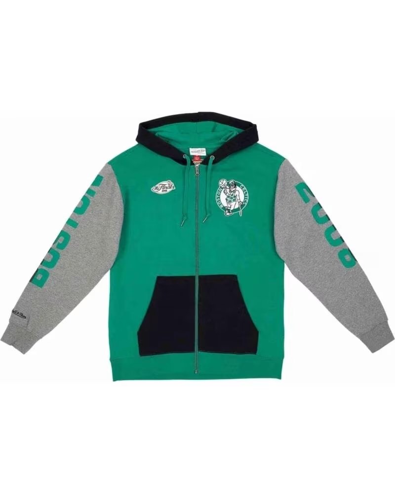 MITCHELL NESS FELPA CON ZIP & BOSTON CELTICS FPZP1179-BCEYYPPPKYGN