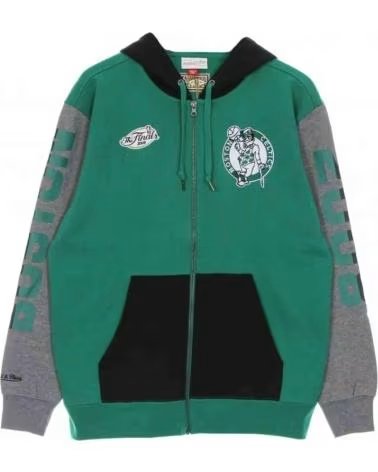 MITCHELL NESS FELPA CON ZIP & BOSTON CELTICS FPZP1179-BCEYYPPPKYGN