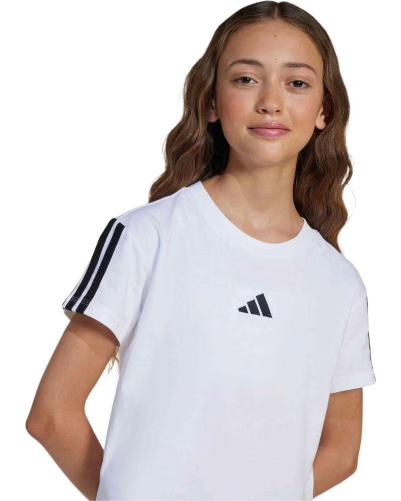 ADIDAS T-SHIRT A MANICHE CORTE JJ0945 PER BAMBINA WHITE-BLACK