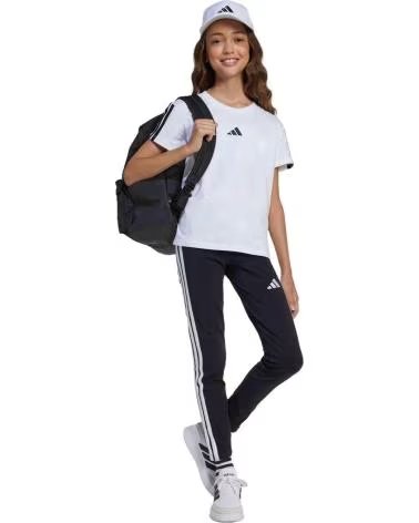 ADIDAS T-SHIRT A MANICHE CORTE JJ0945 PER BAMBINA WHITE-BLACK