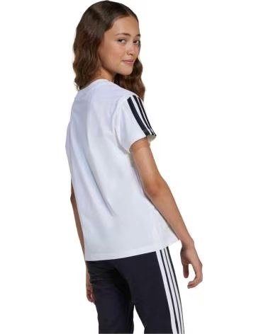 ADIDAS T-SHIRT A MANICHE CORTE JJ0945 PER BAMBINA WHITE-BLACK