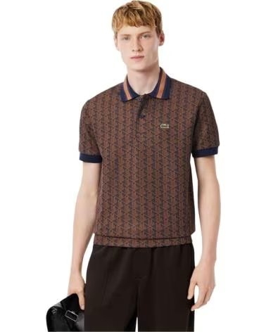 POLO LACOSTE DH1417 DE JACQUARD CON MONOGRAMA