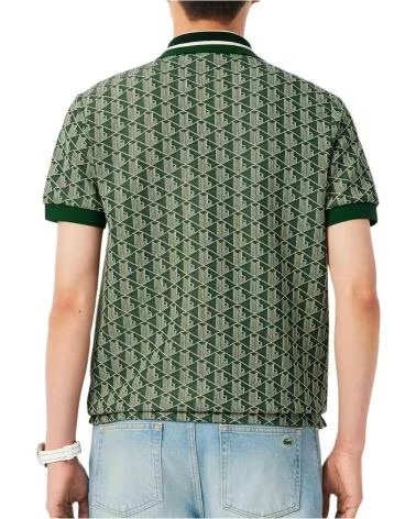 LACOSTE POLO DH1417-00-D1R MANICA CORTA STAMPATA GREEN