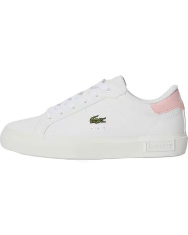 LACOSTE Zapatillas 750Suj00201Y9 en blanco para ninos WHT-LT PNK-SYNTHETIC