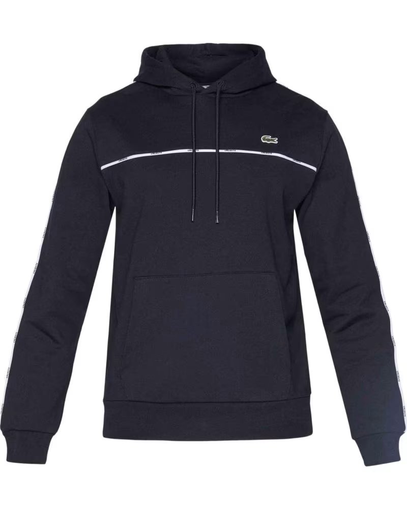 LACOSTE FELPA CON CAPPUCCIO SH9818-00-031 NEGRO BLANCO