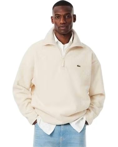 LACOSTE SUDADERA SH5500-00 BEIGE HOMBRE BLANC