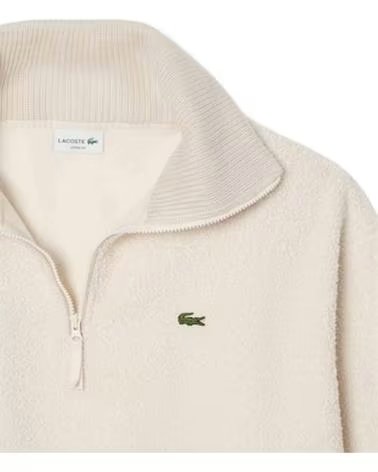 LACOSTE SUDADERA SH5500-00 BEIGE HOMBRE BLANC