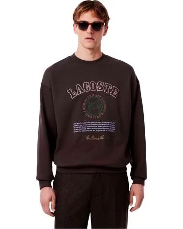 LACOSTE FELPA UOMO MARRONE NAN
