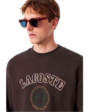LACOSTE FELPA UOMO MARRONE NAN
