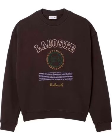 LACOSTE FELPA UOMO MARRONE NAN