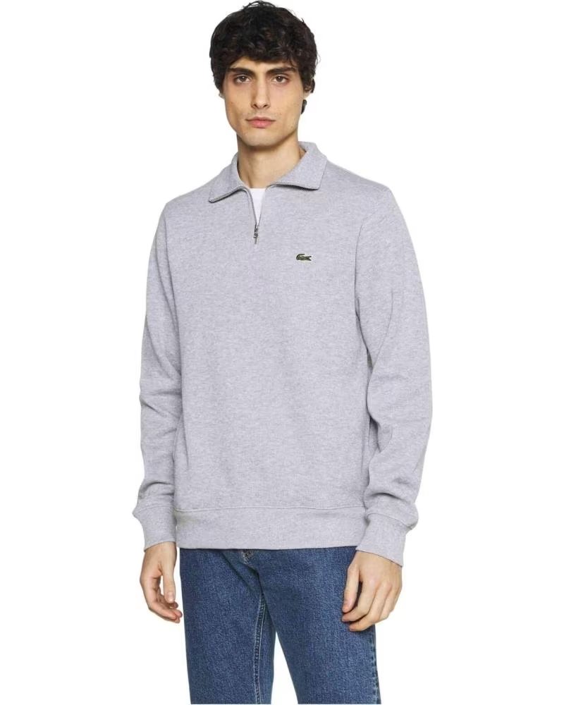 LACOSTE FELPA SH1927CCA GRIGIA DA UOMO GRIS
