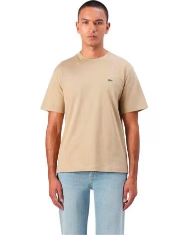 LACOSTE T-SHIRT A MANICHE CORTE BEIGE DA UOMO NAN