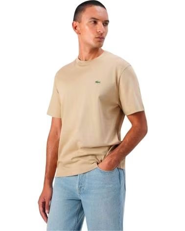 LACOSTE T-SHIRT A MANICHE CORTE BEIGE DA UOMO NAN