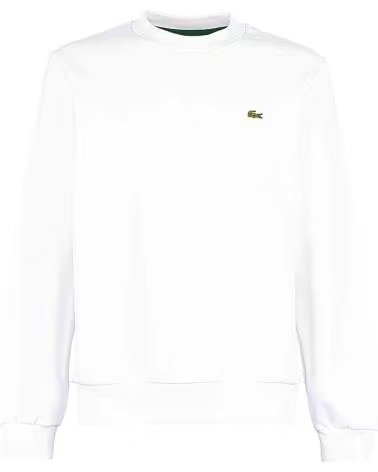 LACOSTE FELPA SH9801-001 GIROCOLLO WHITE