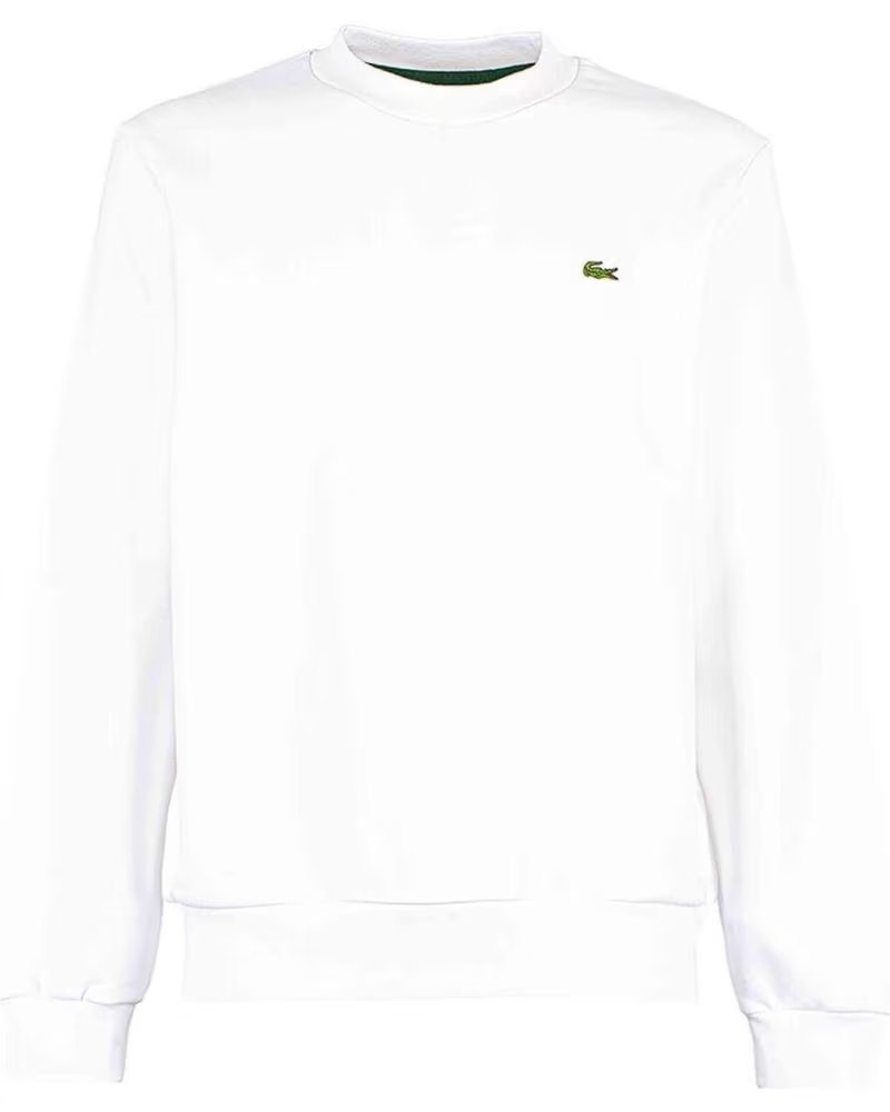 LACOSTE FELPA SH9801-001 GIROCOLLO WHITE