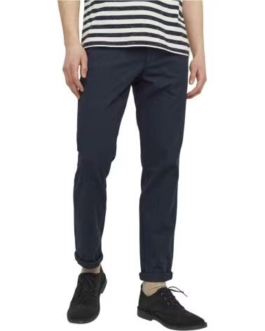 JACK AND JONES T-SHIRT A MANICHE CORTE DA UOMO & 12206198 A RIGHE NAVY