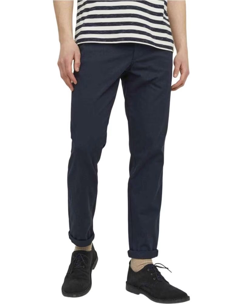 JACK AND JONES T-SHIRT MANCHES COURTES HOMME & 12206198 RAYÉ NAVY
