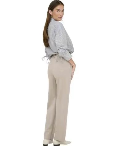 ONLY PANTALONI LUNGHI DA DONNA IN BEIGE PURE CASHMERE