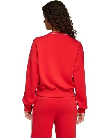 ADIDAS FELPA KD3451 PER RAGAZZE, ROSSO PURRUB-OWHITE